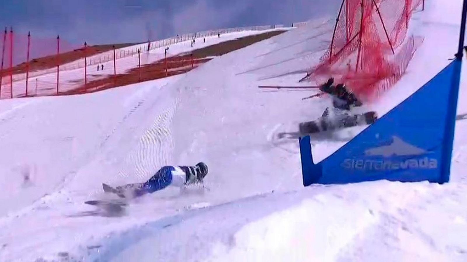 Caída múltiple y Lucas, a la final