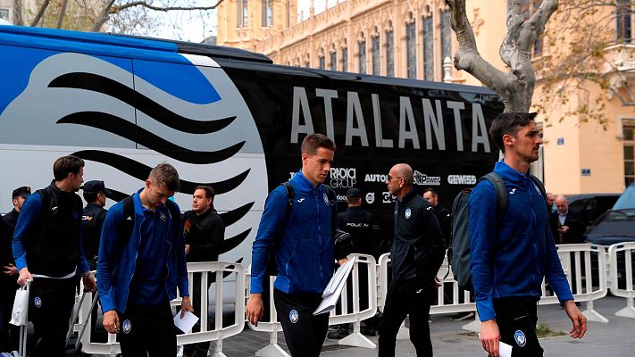 Telediario 1 - El Atalanta ya está en Valencia