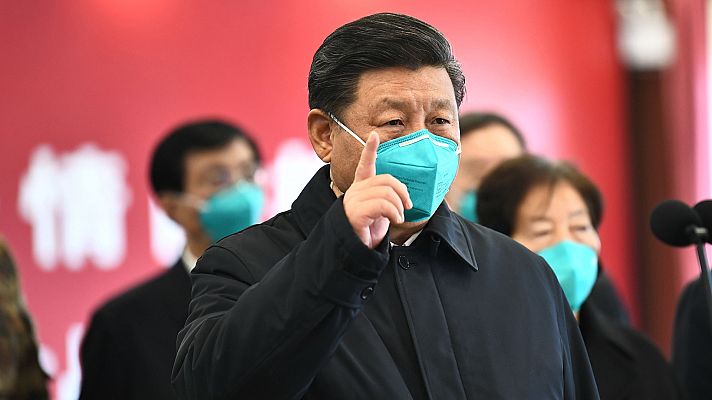 Telediario 1 - El presidente de China, Xi Jinping, visita la zona cero del coronavirus
