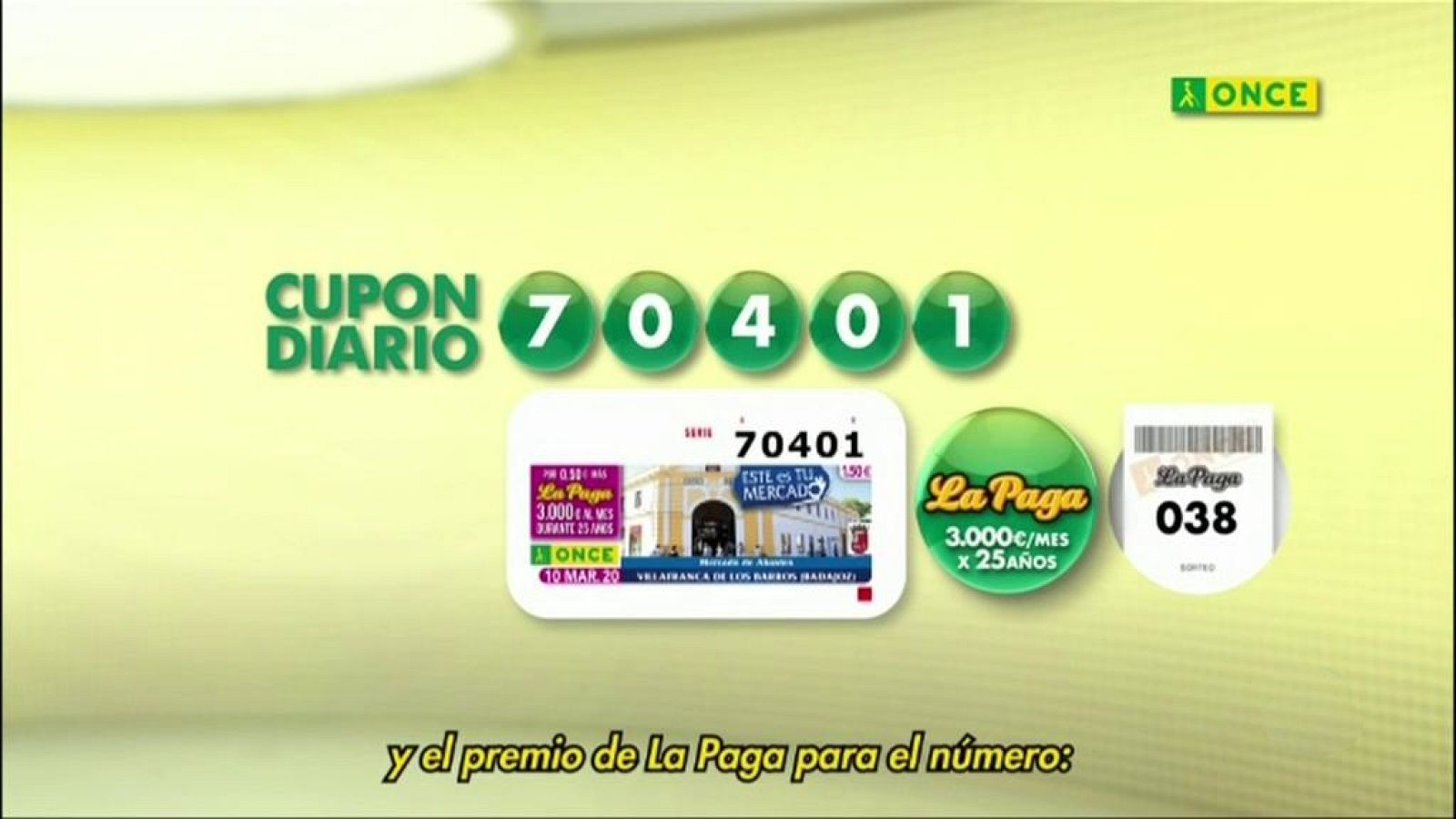 Sorteo ONCE - 10/03/20 - ver ahora