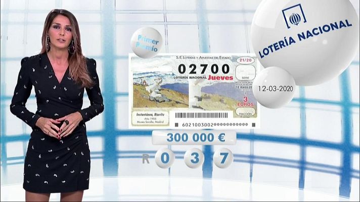 Loterías - Lotería Nacional + La Primitiva + Bonoloto - 12/03/20