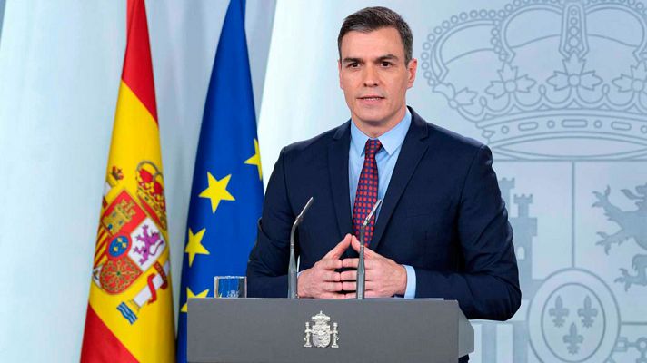 Telediario 1 - Pedro Sánchez declara el estado de alarma nacional