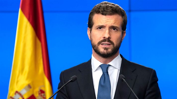 Telediario 1 - Casado: "No podemos estar al albur de los retrasos que imponen los socios de Podemos"