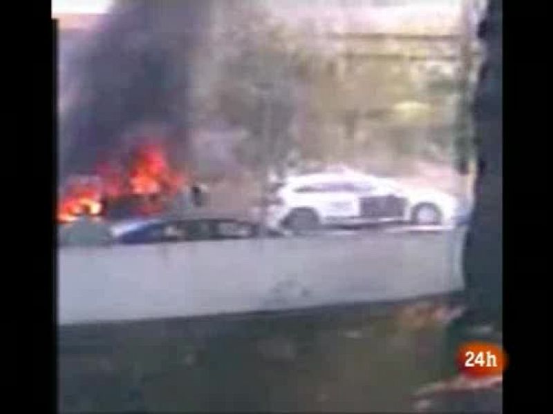 Imágenes grabadas por una cámara de seguridad después de la explosión de la bomba en Calvià