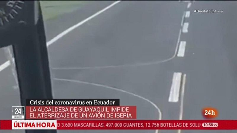 Polémica por la negativa a que aterrizara un avión de Iberia en Guayaquil por temor al coronavirus