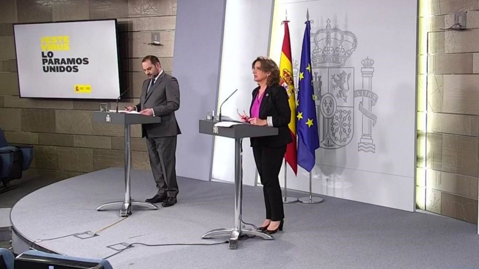 Especial informativo - Coronavirus. Rueda de prensa del ministro de Transportes y la vicepresidenta y ministra para la Transición Ecológica - 19/03/20 - ver ahora