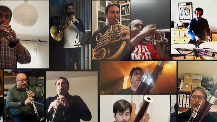 Telediario 1 - El confinamiento llena de música la red