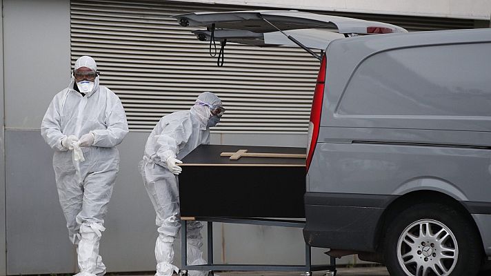 Telediario 1 - España supera a China en el número de fallecidos con coronavirus