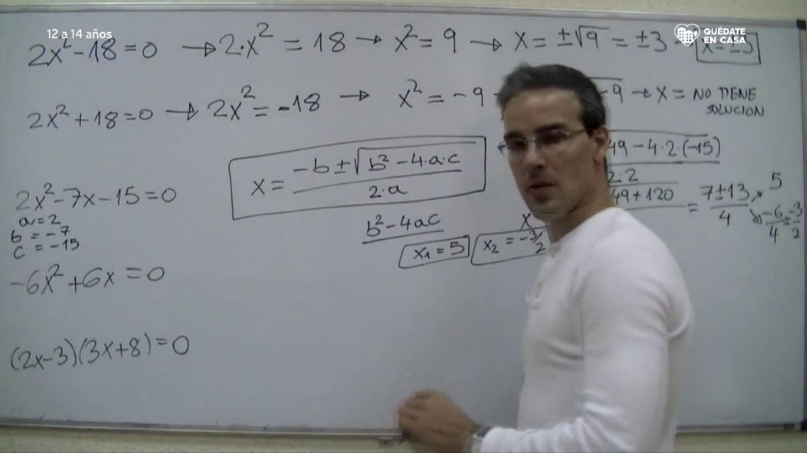 Aprendemos en casa - De 12 a 14 años -  Matemáticas: polinomios y ecuaciones con David Calle - ver ahora