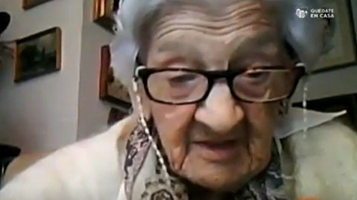 Los desayunos - Lulú Vázquez acaba de cumplir 110 años en confinamiento: "No me gusta que no pueda entrar nadie en casa"