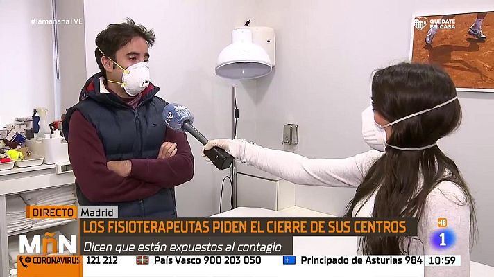 La mañana - Los fisioterapeutas piden el cierre de sus centros