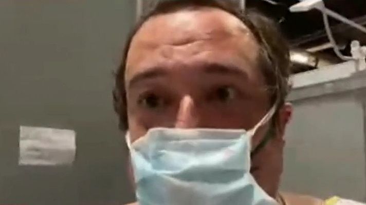 Informativo 24h - Un paciente con coronavirus relata su día a día en el IFEMA: "Cada vez que se oyen aplausos es porque alguien se va"