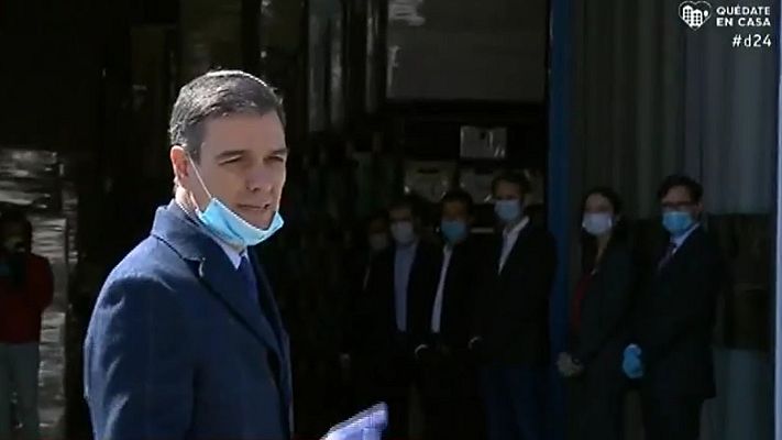 Informativo 24h - Sánchez visita la empresa de Móstoles que fabricará cien respiradores al día