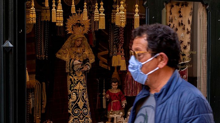 Telediario 1 - Sevilla, vacía sin su Semana Santa