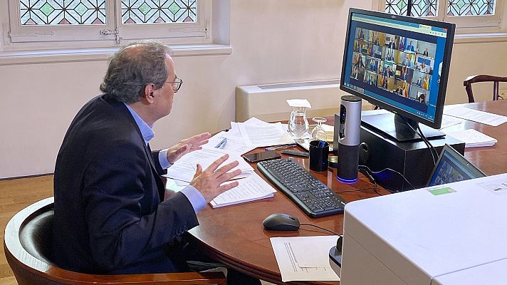 Telediario 1 - Los presidentes autonómicos respaldan el estado de alarma