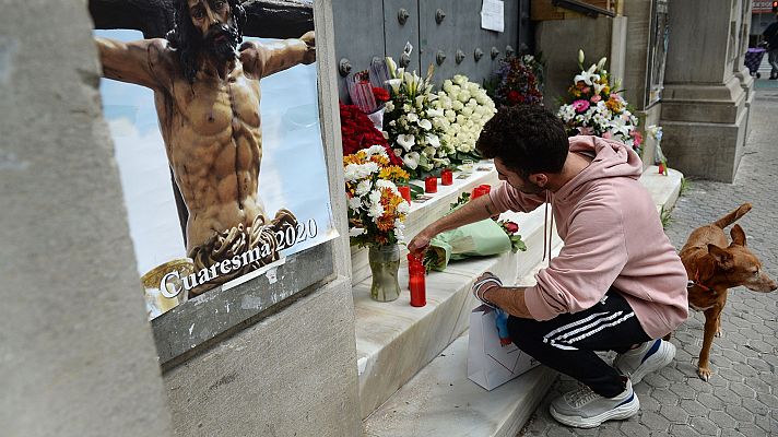 Telediario 1 - Los expertos observan un aumento de la religiosidad por la pandemia de coronavirus
