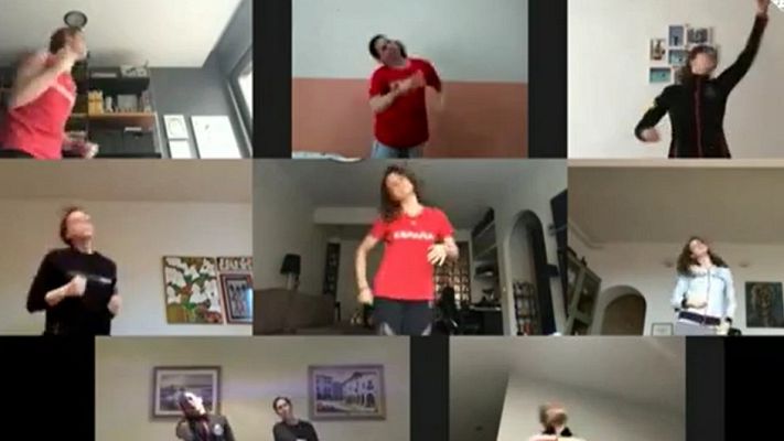 Telediario 1 - La selección de sincro se coordina en seco