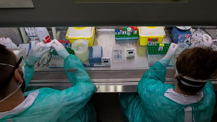 Telediario 1 - En marcha varios ensayos clínicos en para doblegar al coronavirus