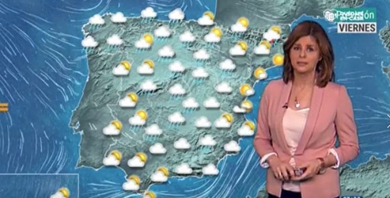 Telediario 1 - La AEMET prevé precipitaciones fuertes en el norte y temperaturas variables en la península