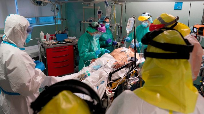 Informativo 24h - España registra 605 muertes en 24 horas,  un nuevo descenso en el número de fallecidos diarios