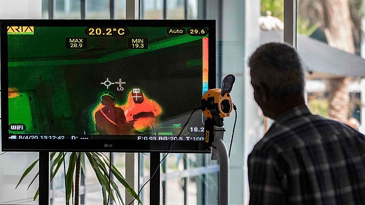 Telediario 1 - Llega el control de temperatura por medio de cámaras y sin contacto físico