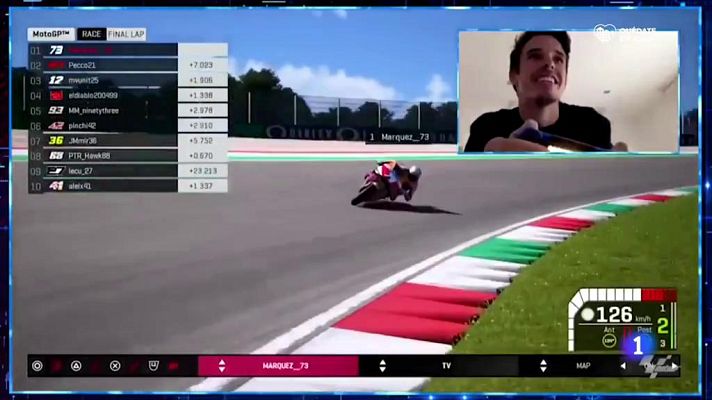 Telediario 1 - Álex Márquez gana a los mandos de la videoconsola