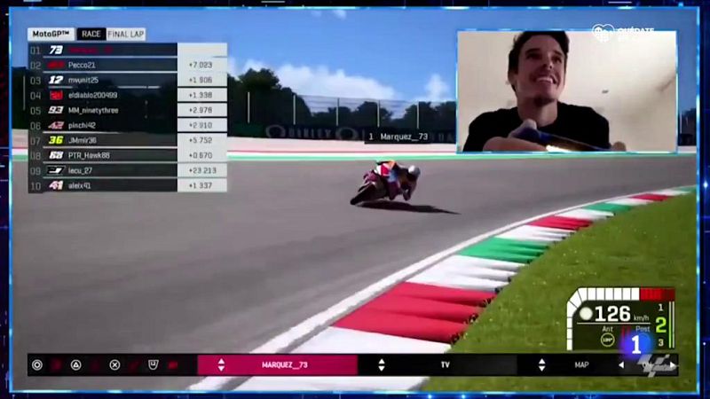 Álex Márquez mata el gusanillo a los mandos de su moto en la videoconsola | Ver