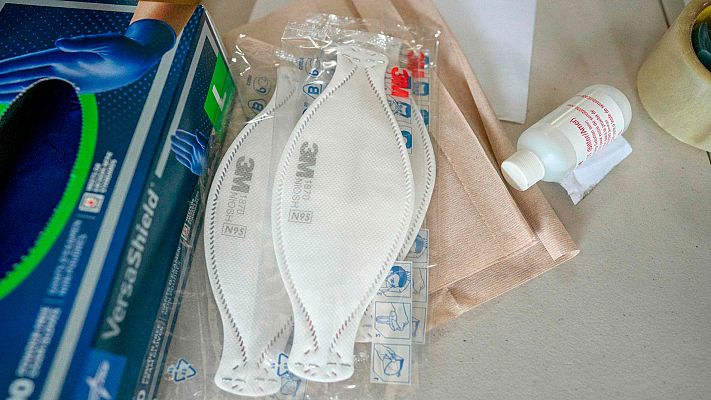 Telediario 1 - Mascarillas a precio de oro en Estados Unidos