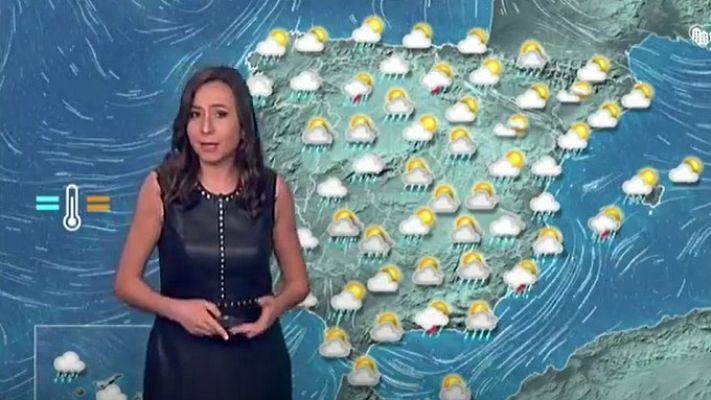 El tiempo - La Aemet prevé lluvias en amplias zonas del país y viento fuerte en Galicia