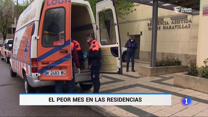 Telediario 1 - El coronavirus hace sufrir el peor mes en las residencias de ancianos