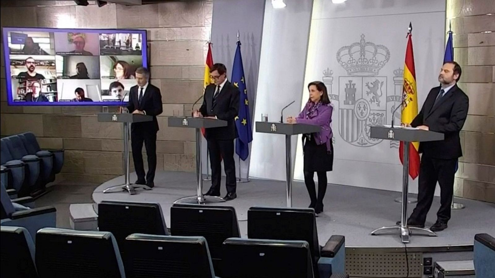 Especial informativo - Comparecencia de los ministros de Sanidad, Defensa, Interior y Transportes - 19/04/20 - ver ahora