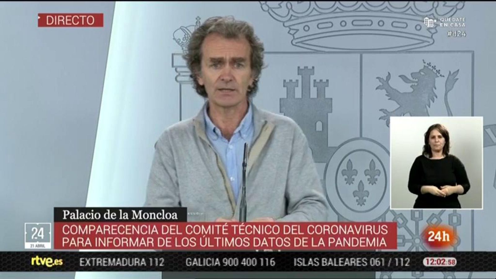Fernando Simón: "El saber el número de infectados es muy importante pero necesitamos conocer otros parámetros"
