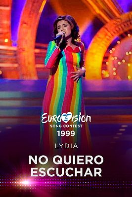 Lydia cant "No quiero escuchar" en Eurovisin 1999