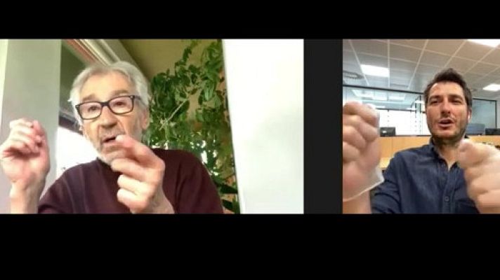 Telediario 1 - Así pasa el confinamiento José Sacristán: entre películas de Hitchcock y versos de Machado