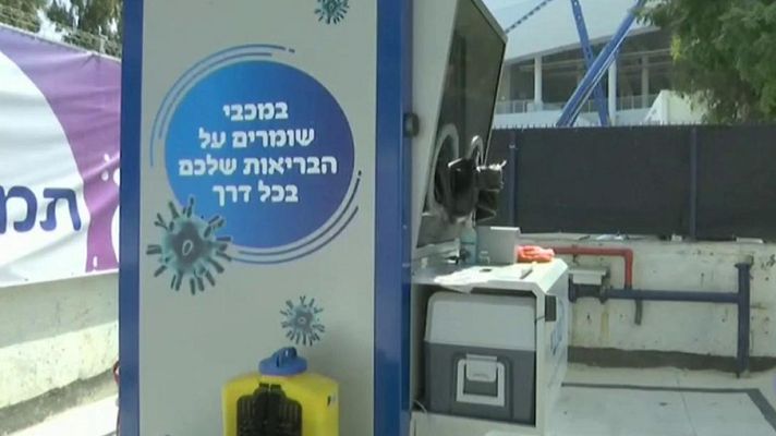 Telediario 1 - Cabinas para test rápidos que minimizan el riesgo de contagio en Israel