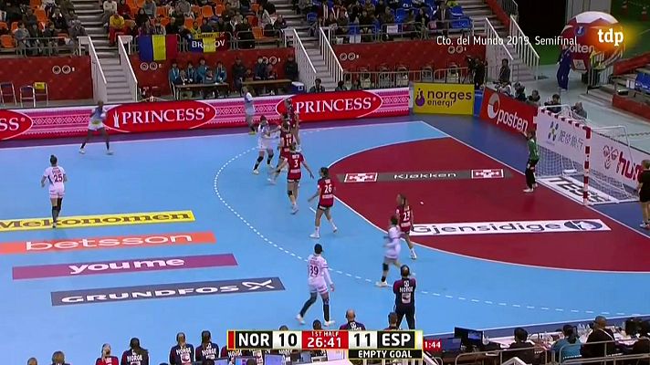 Los mejores momentos del deporte español - Quédate en casa con TDP - Balonmano - Semifinal del Campeonato del Mundo femenino 2019: España- Noruega