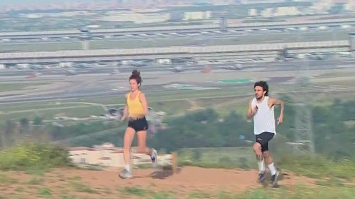 Telediario 1 - Carro y Viñarás vuelven a lo entrenamientos en la calle en el primer día de desconfinamiento