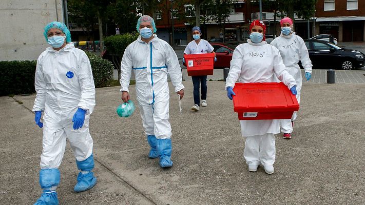 Telediario 1 - Hospitales españoles investigan cómo combatir al coronavirus