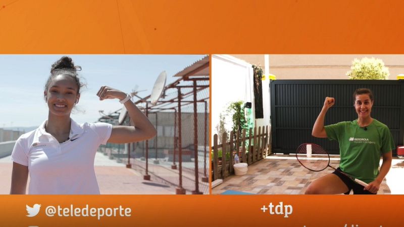 Carolina Marín y María Vicente son las invitadas de este sábado a Ellas te entrenan con TDP.