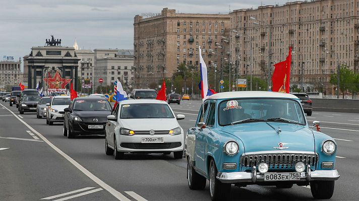 Telediario 1 - Rusia celebra sin desfiles su victoria contra los nazis