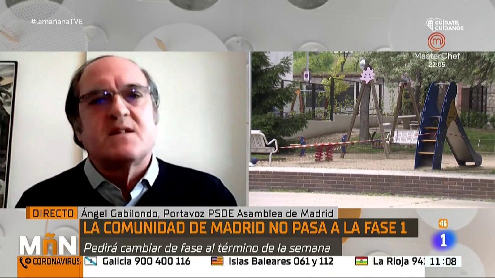 Ángel Gabilondo: "Hay asuntos que tenemos que mejorar para garantizar el corte de la transmisión de la cadena epidemiológica"