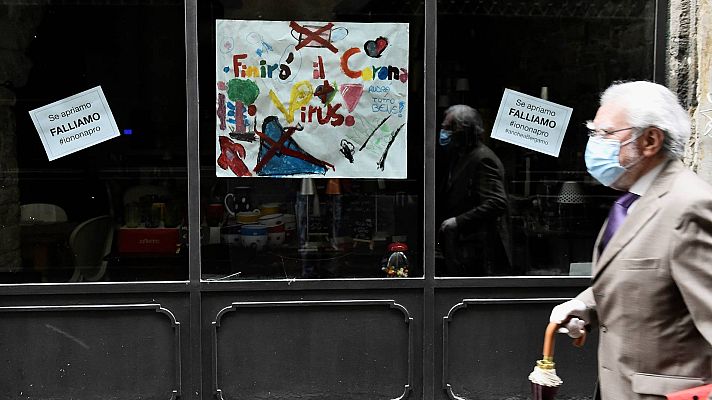 Telediario 1 - Italia aprueba ayudas por valor de 55.000 millones para paliar los efectos del coronavirus