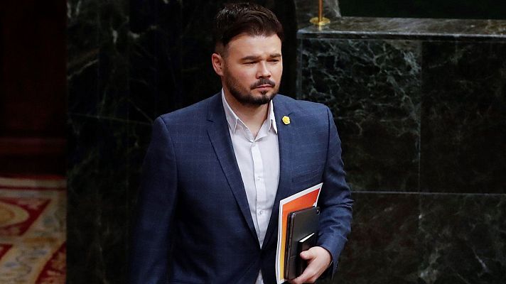Especiales informativos - Rufián: "Estamos llevándonos por delante el espíritu de la investidura"
