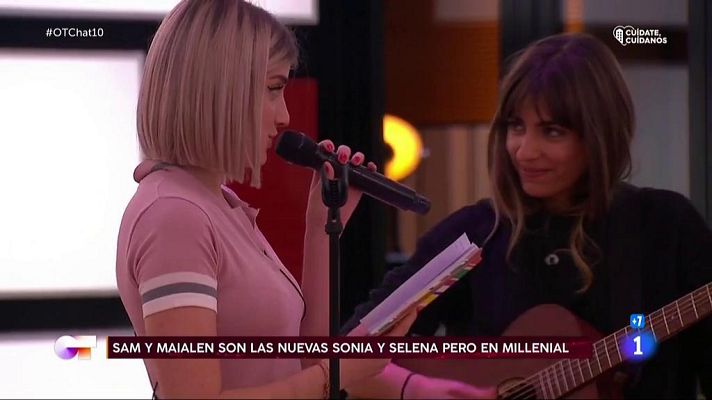 El chat de OT - Samantha y Maialen cantan  para sus compañeros en El Chat 10