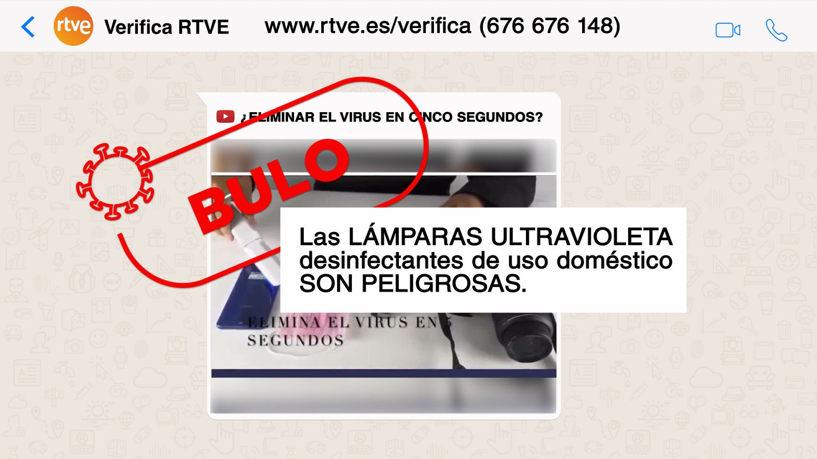 ¿Se puede eliminar el coronavirus con lámparas ultravioleta?