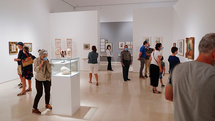 Telediario 1 - Los museos de Málaga reabren con nuevas medidas de seguridad por el coronavirus