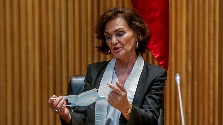 Especiales informativos - Calvo asegura que el Gobierno se plantea una "última" prórroga del estado de alarma "si hay mayoría suficiente"