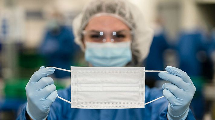 Telediario 1 - El CSIC desarrolla filtros biodegradables para mascarillas