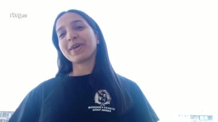 Baloncesto en RTVE - Helena López celebra el ascenso del Sant Adrià