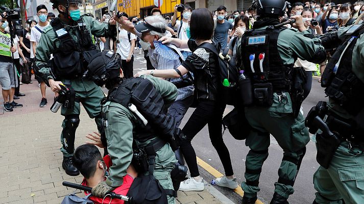 Telediario 1 - Vuelven las protestas en Hong Kong